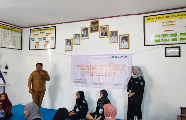 Mahasiswa KKN UMB Gelar Posyandu dan Sosialisasi Pencegahan Stunting di Balai Desa Simpang Tiga